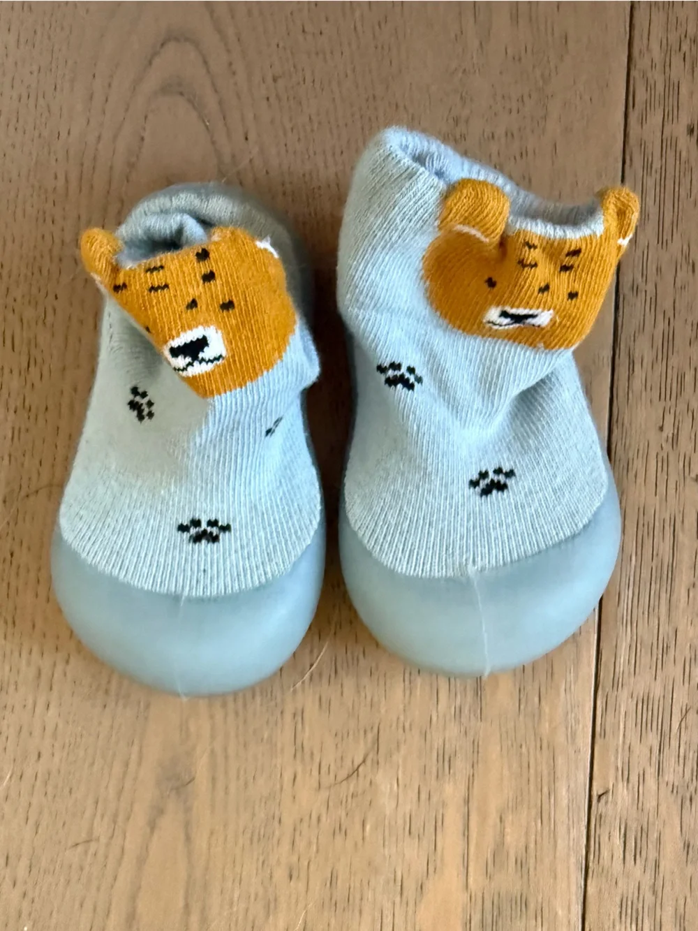 Bear Baby Sock Shoes / Slipper Socks – Blue